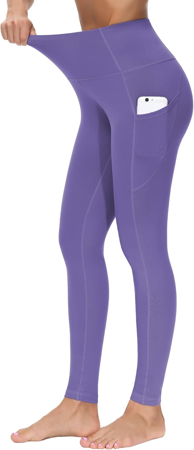 THE GYM PEOPLE Thick High Waist Yoga Pants with Pockets, Tummy Control Workout Running Yoga Leggings for Women