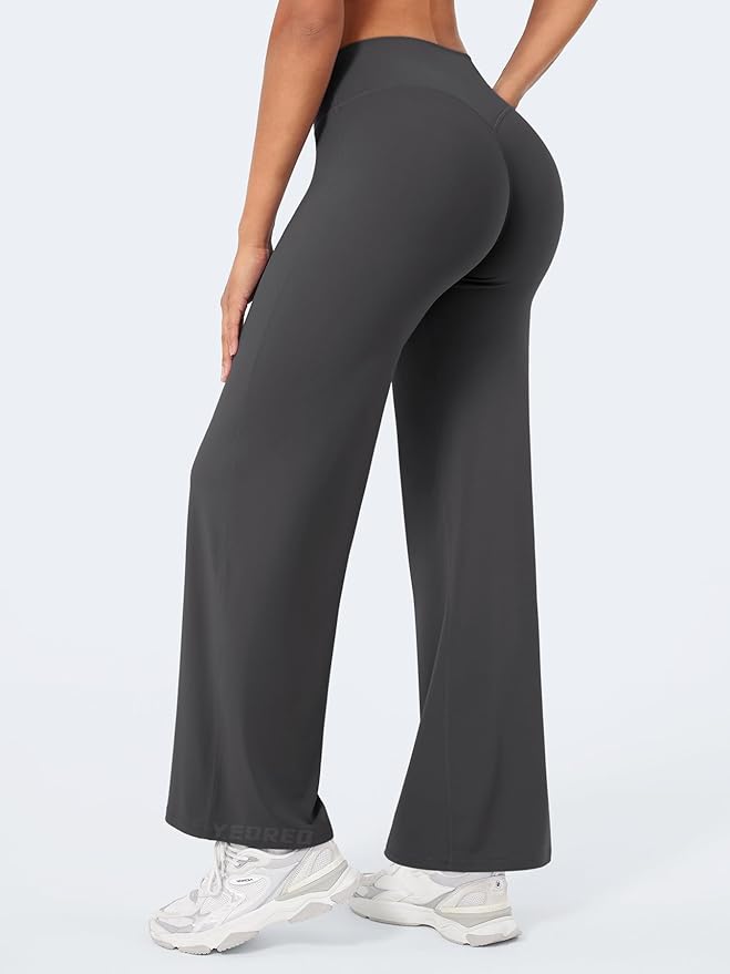 YEOREO Workout Leggings Womens No Front Seam Straight Leggings 29"/ 31.5"/ 33"/ 35" High Waist Buttery Eddiy Gym Yoga Pants