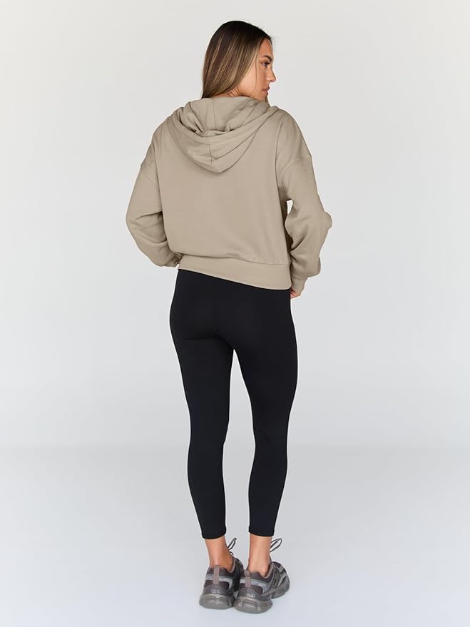 Trendy Queen Hoodies for Women Full Zip Up Cropped Sweatshirts Jackets Casual Comfy Gym Tops Fall Outfits Winter Clothes 2026