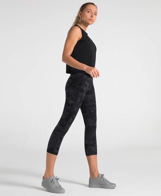 Dragon Fit High Waist Yoga Leggings with 3 Pockets,Tummy Control Workout Running 4 Way Stretch Yoga Pants