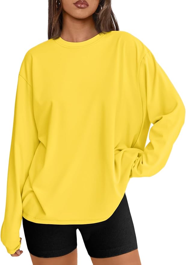 Trendy Queen Womens Spring Tops Oversized Long Sleeve T Shirts 2026 Basic Tee Fall Casual Workout Y2K Clothes