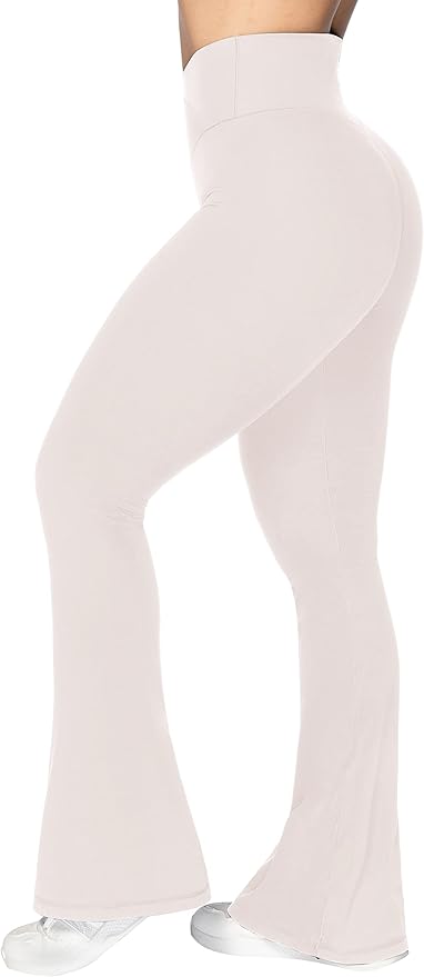 Sunzel Flare Leggings, Crossover Yoga Pants with Tummy Control, High-Waisted and Wide Leg