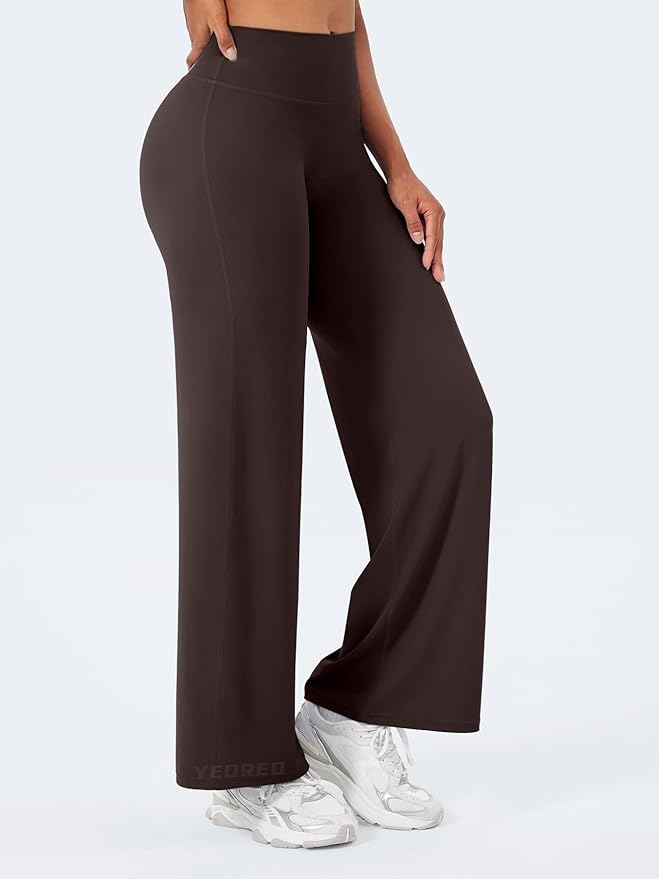 YEOREO Workout Leggings Womens No Front Seam Straight Leggings 29"/ 31.5"/ 33"/ 35" High Waist Buttery Eddiy Gym Yoga Pants