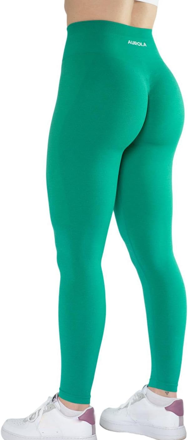 AUROLA Workout Leggings for Women Seamless Scrunch Tights Tummy Control Gym Fitness Girl Sport Active Yoga Pants