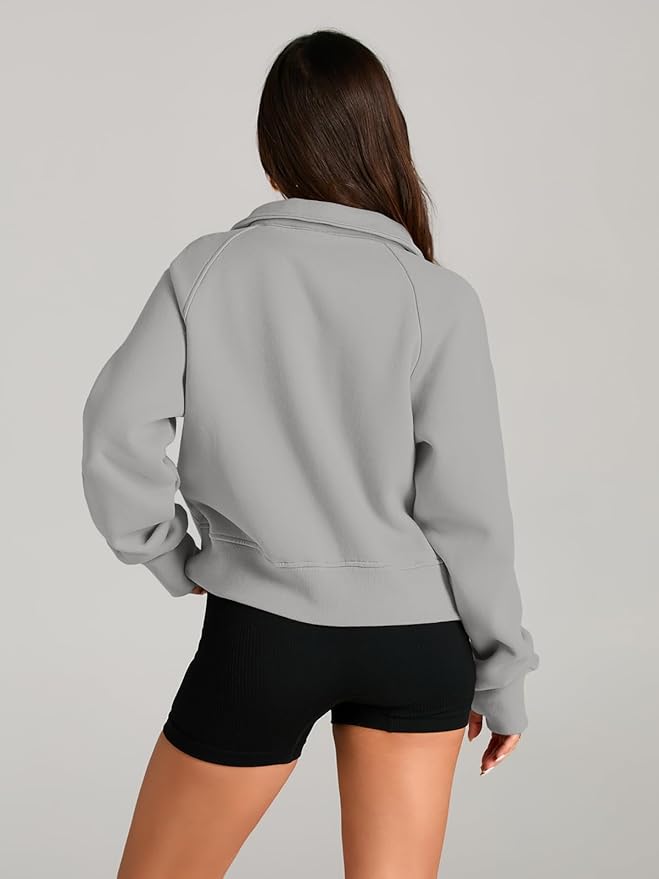 AUTOMET Womens Sweatshirts Half Zip Cropped Pullover Fleece Quarter Zipper Hoodies 2026 Fall Fashion Outfits Clothes