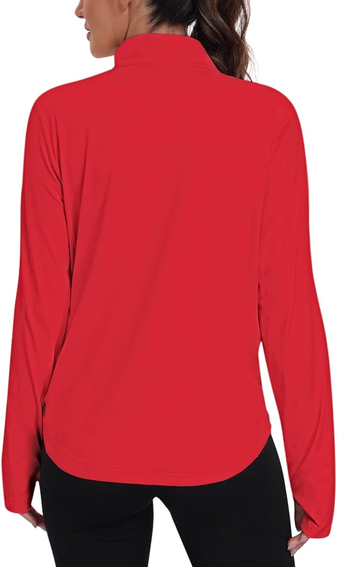 Vldnery Women's UPF 50+ Sun Protection Lightweight Jacket Zip Up Long Sleeve Sun Shirt for Women with Thumb Hole Hiking