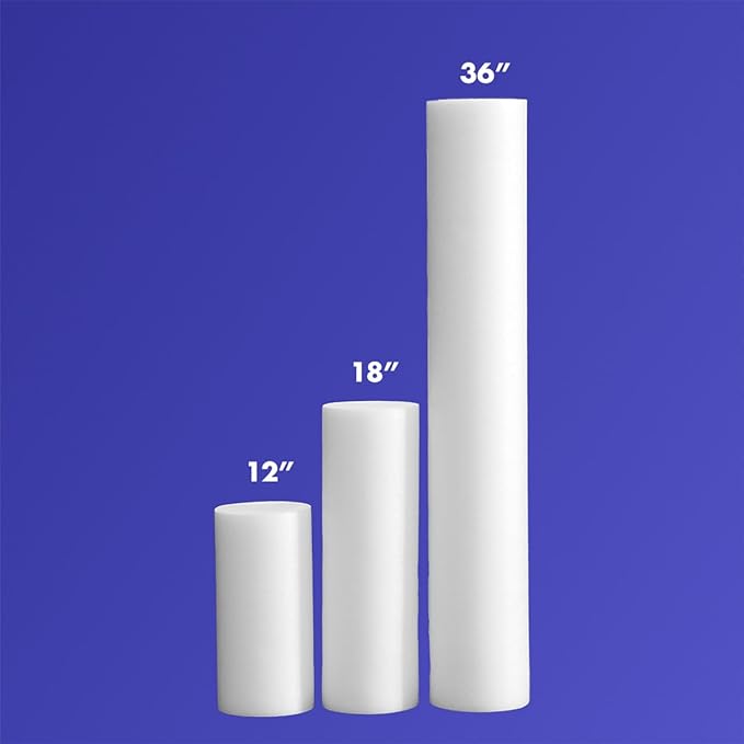 Medium/Firm White PE Foam Roller (18" Half Round)