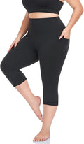 Plus Size Leggings for Women with Pockets-Stretchy XL-5XL Yoga Pants Tummy Control High Waist Workout Leggings