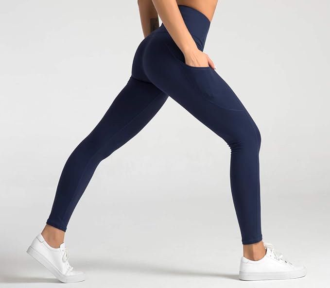 Dragon Fit High Waist Yoga Leggings with 3 Pockets,Tummy Control Workout Running 4 Way Stretch Yoga Pants