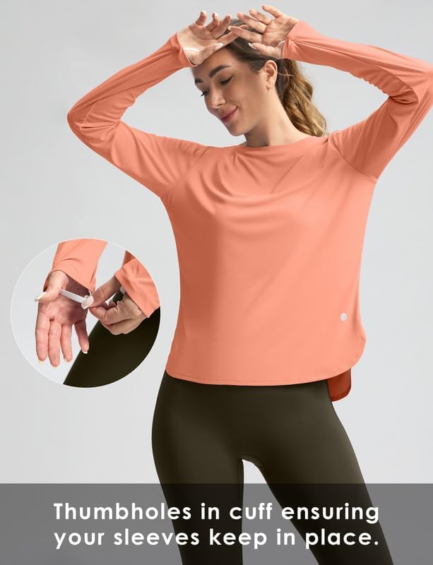 Women's Sun Shirts UPF 50+ Long Sleeve UV Protection Shirt Lightweight Quick Dry Workout Hiking Tops for Women