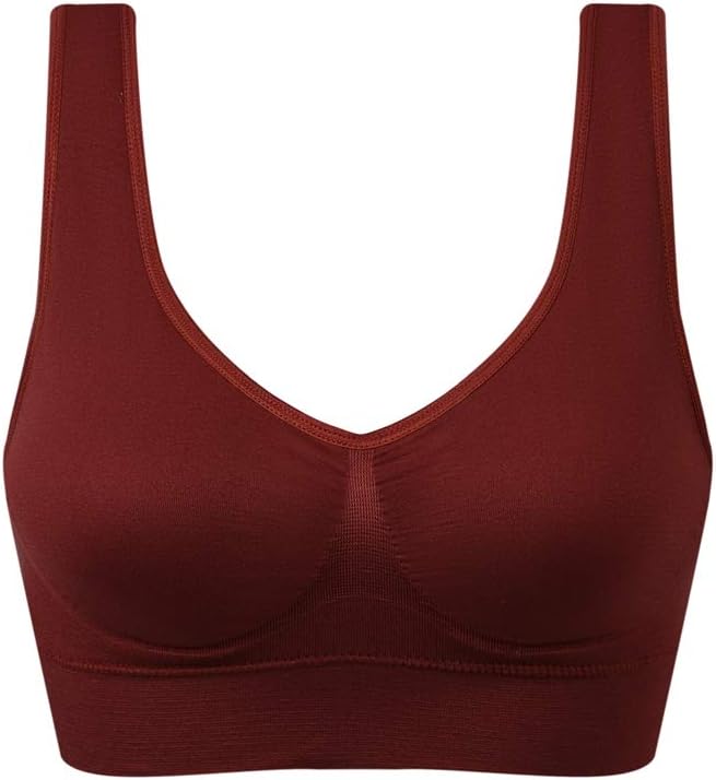 Vermilion Bird Women's 3 Pack Seamless Comfortable Sports Bra with Removable Pads