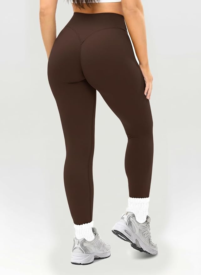 Olmlmt No Front Seam Workout Leggings for Women Tummy Control Butt Lifting Leggings Buttery Soft Gym Yoga Pants