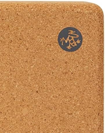 Manduka Yoga Block - Fine-Grain Cork Block, Yoga Equipment, Home Gym Accessory, Pilates Tool, Lightweight for Travel, Extra Firm Workout Accessory with Comfortable Edges