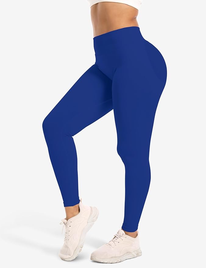 Ieumaz Scrunch Butt Lifting Leggings for Women Gym Seamless Workout Leggings Mid Low Waist Tummy Control Yoga Pants