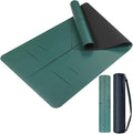 Natural Rubber Yoga Mat - Non Slip Non Toxic - 5mm Thick Yoga Mat for Hot Yoga/Pilates - Extra Large 26.8’’ with Alignment Guide - Sweat Proof - with Carrying Bag