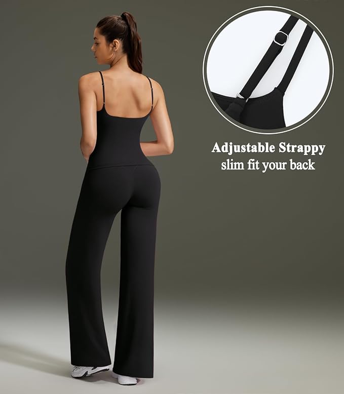 OMKAGI Workout Sets for Women Padded Tank Tops Matching Straight Leg Yoga Outfits