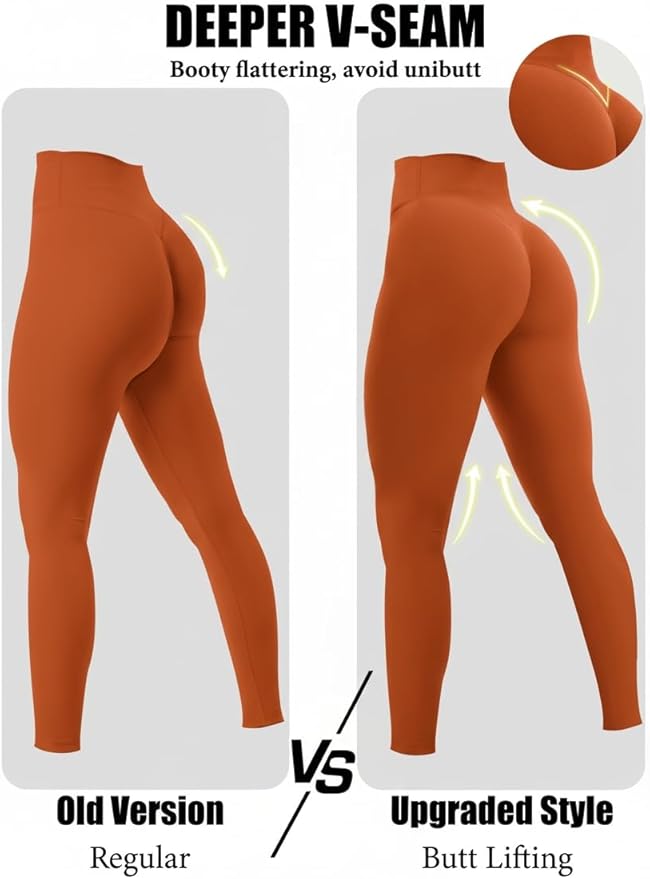 Olmlmt No Front Seam Workout Leggings for Women Tummy Control Butt Lifting Leggings Buttery Soft Gym Yoga Pants