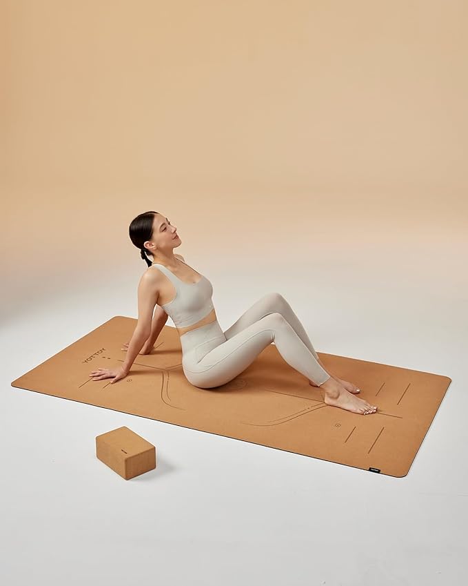 YOTTOY Yoga Mat,Non-Slip Hot Yoga Mat with Anti-Tear Design and Friendly Natural Rubber Mat with Strap and Bag