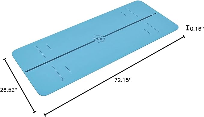 Liforme Evolve Yoga Mat – Free Yoga Bag Included - Patented Alignment System, Warrior-like Grip, Non-slip, Eco-friendly, Sweat-Resistant, Long, Wide, 4.2mm thick mat for comfort