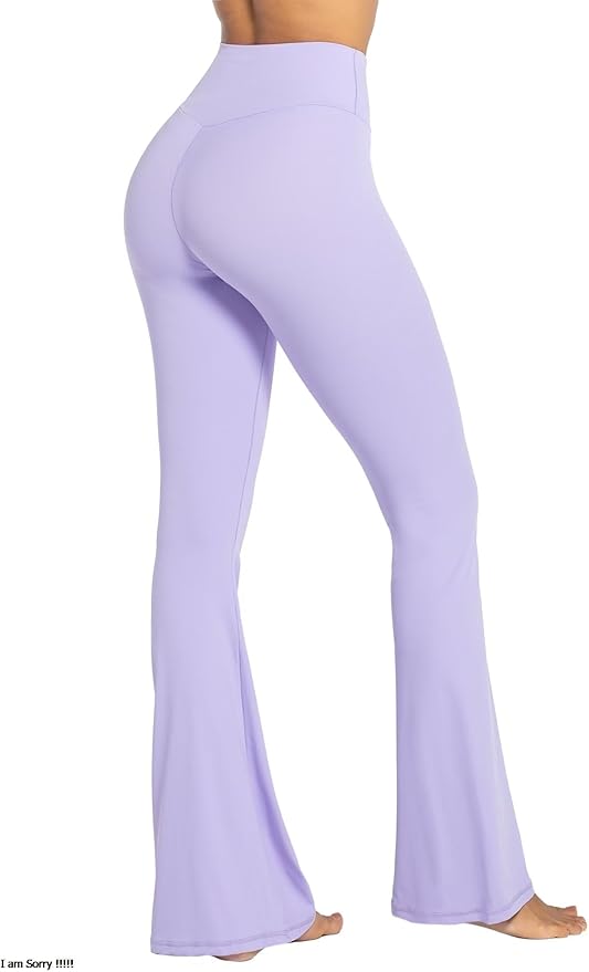 Sunzel Flare Leggings, Crossover Yoga Pants with Tummy Control, High-Waisted and Wide Leg