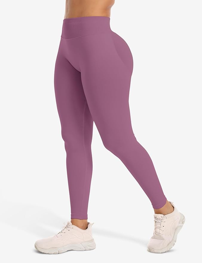 Ieumaz Scrunch Butt Lifting Leggings for Women Gym Seamless Workout Leggings Mid Low Waist Tummy Control Yoga Pants