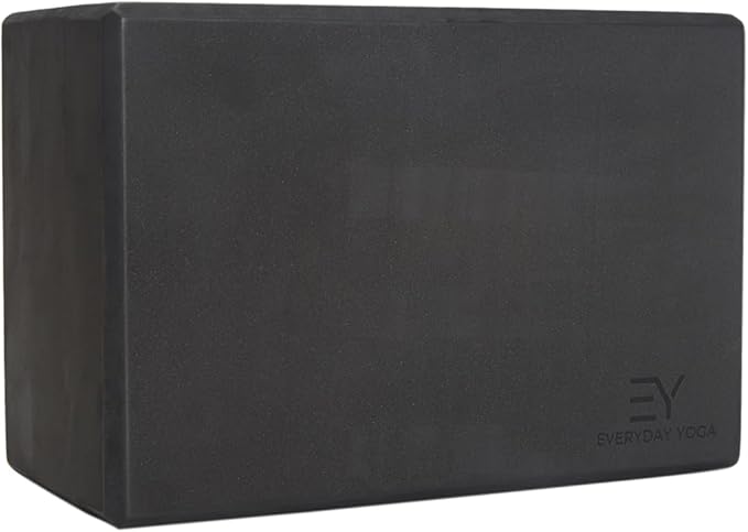 Everyday Yoga Premium Foam Block - Non-Slip High-Density Yoga Block for Balance, Stability & Stretching, EVA Foam Support, Multi Colors (Single Block)