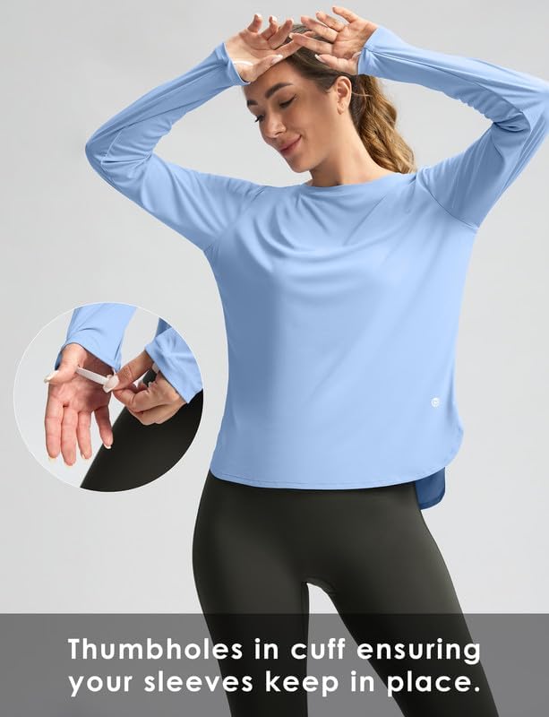 Women's Sun Shirts UPF 50+ Long Sleeve UV Protection Shirt Lightweight Quick Dry Workout Hiking Tops for Women