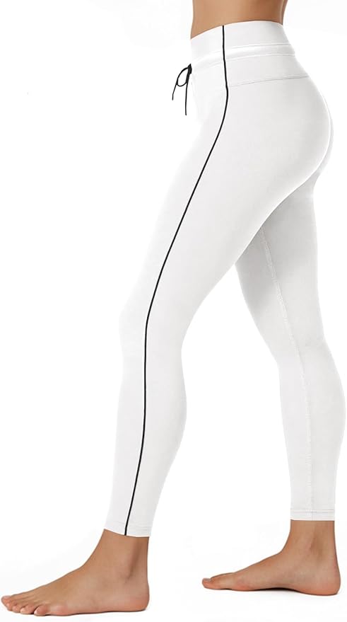 Aoysky Womens Buttery Soft High Waisted Drawstring Leggings 25'' Workout Running Gym Athletic Yoga Pants