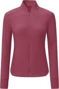 BGOWATU Women's Workout Athletic Jacket Full Zip Running Jackets Gym Yoga Track Tops with Pockets Thumb Hole
