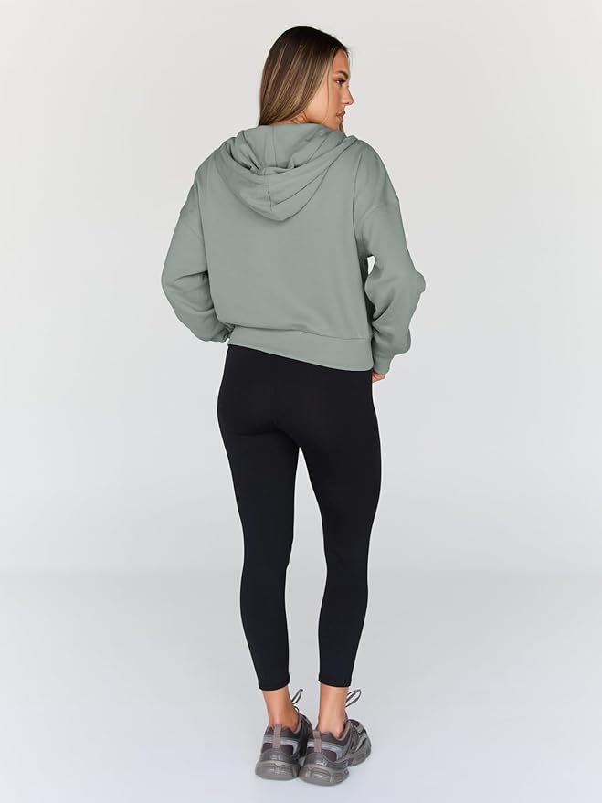 Trendy Queen Hoodies for Women Full Zip Up Cropped Sweatshirts Jackets Casual Comfy Gym Tops Fall Outfits Winter Clothes 2026