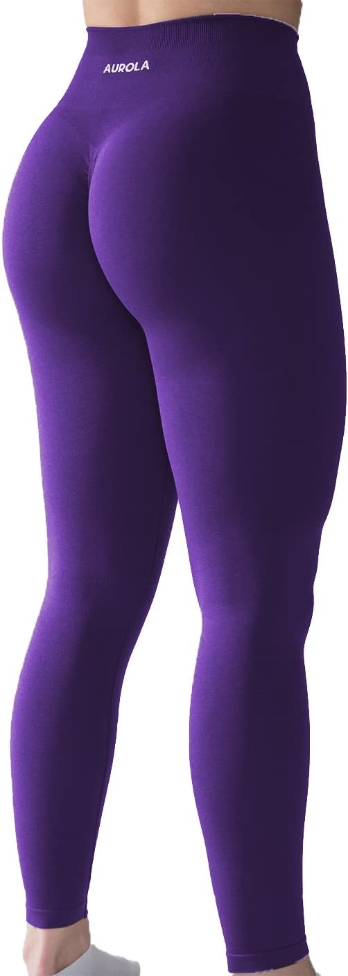 AUROLA Workout Leggings for Women Seamless Scrunch Tights Tummy Control Gym Fitness Girl Sport Active Yoga Pants