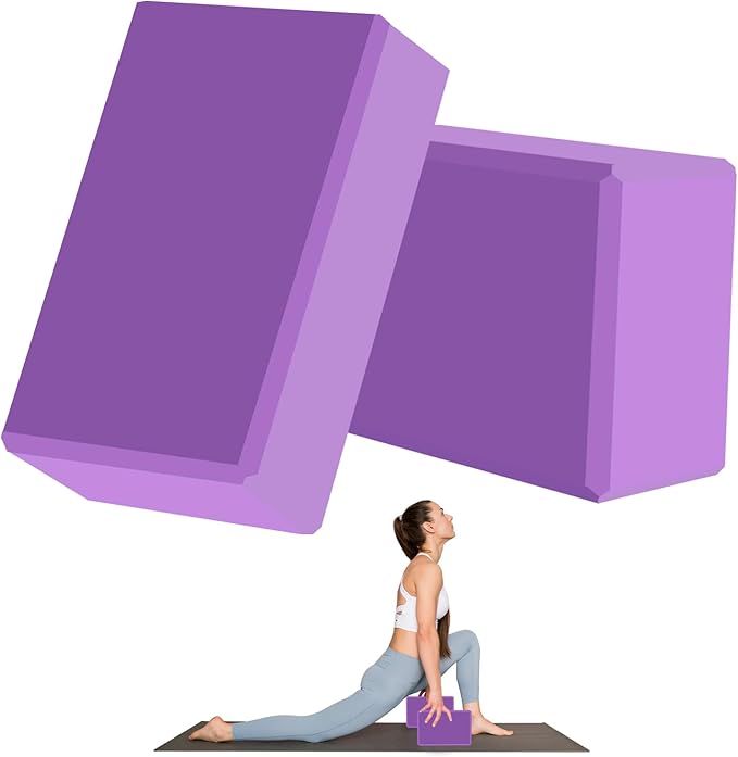 9"x6"x3" Yoga Blocks, Soft Non-Slip Surface Premium Foam Blocks, Supportive, Lightweight, Odor Resistant, Yoga Accessories for Pilates Meditation General Fitness Stretching Toning