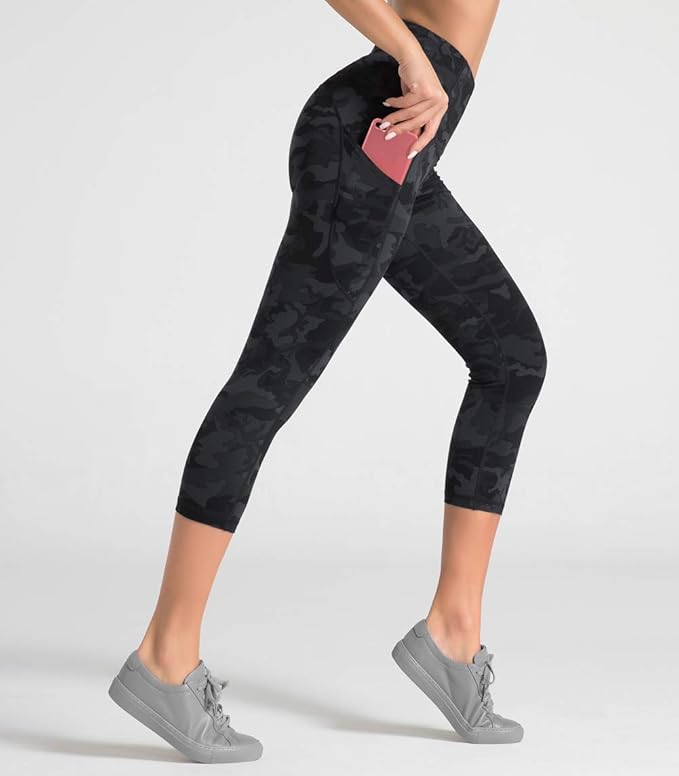 Dragon Fit High Waist Yoga Leggings with 3 Pockets,Tummy Control Workout Running 4 Way Stretch Yoga Pants