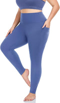 Plus Size Leggings for Women with Pockets-Stretchy XL-5XL Yoga Pants Tummy Control High Waist Workout Leggings