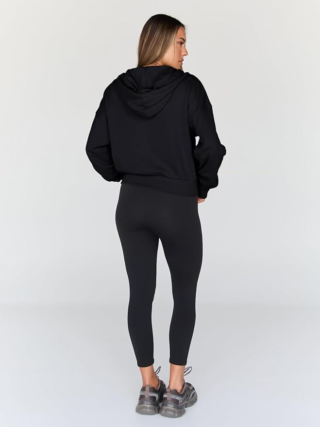 Trendy Queen Hoodies for Women Full Zip Up Cropped Sweatshirts Jackets Casual Comfy Gym Tops Fall Outfits Winter Clothes 2026