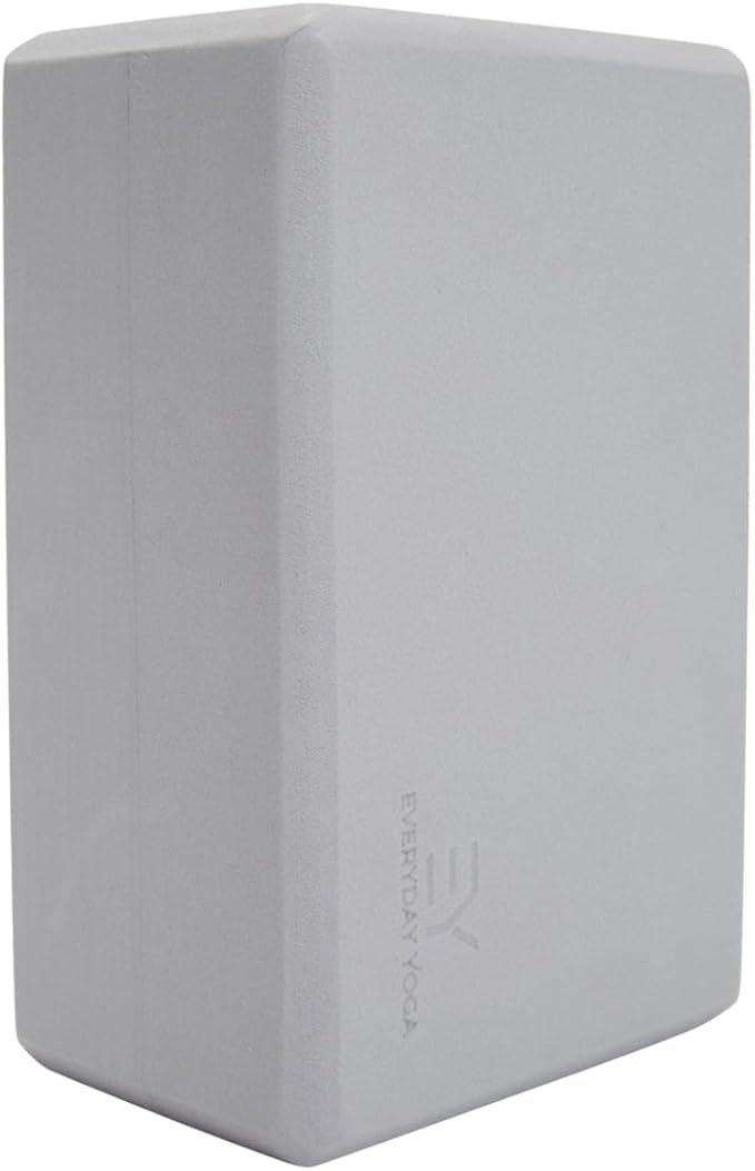 Everyday Yoga Premium Foam Block - Non-Slip High-Density Yoga Block for Balance, Stability & Stretching, EVA Foam Support, Multi Colors (Single Block)