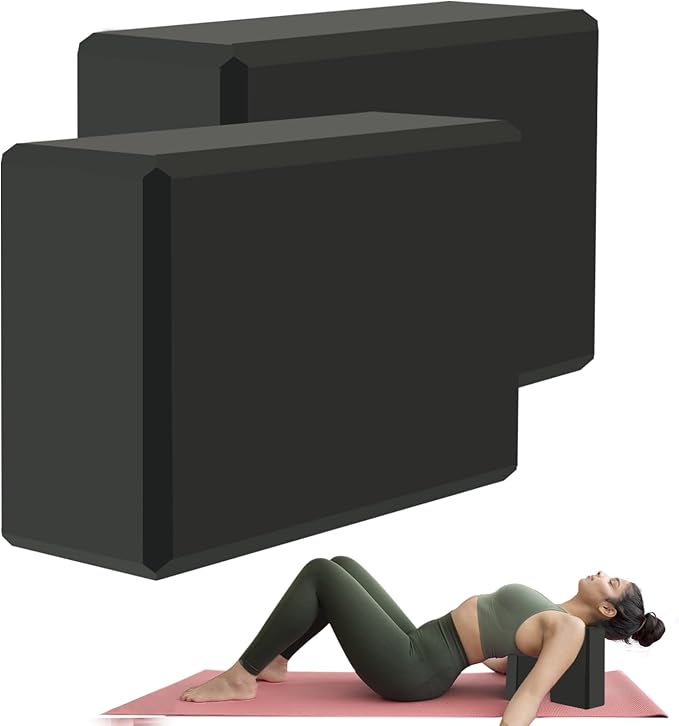 Yoga Block - Supportive Latex-Free Eva Foam - Soft Non-Slip Surface with Beveled Edges for Yoga, Pilates, Meditation - Yoga Accessories for Stability, Balance, Deepen Stretches