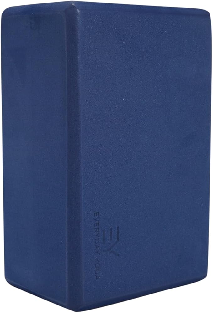 Everyday Yoga Premium Foam Block - Non-Slip High-Density Yoga Block for Balance, Stability & Stretching, EVA Foam Support, Multi Colors (Single Block)