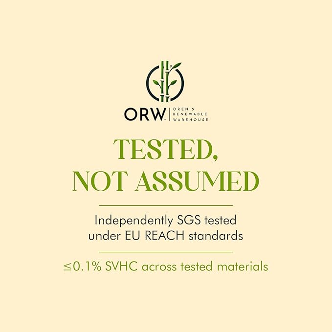ORW Non Slip Hot Yoga Mat - Grip Surface & Natural Rubber Base, REACH Tested, Home & Studio Practice