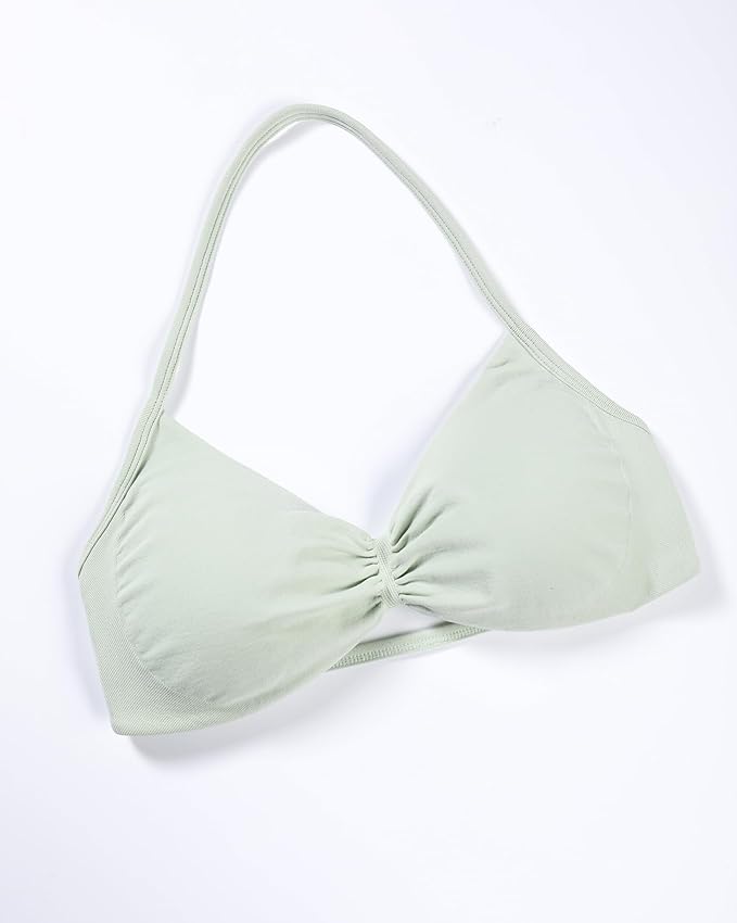 AUROLA Influence Strappy Bra Sports Bras for Women, Backless Padded Impact Strappy Bra Workout Gym Yoga with Removable Cups
