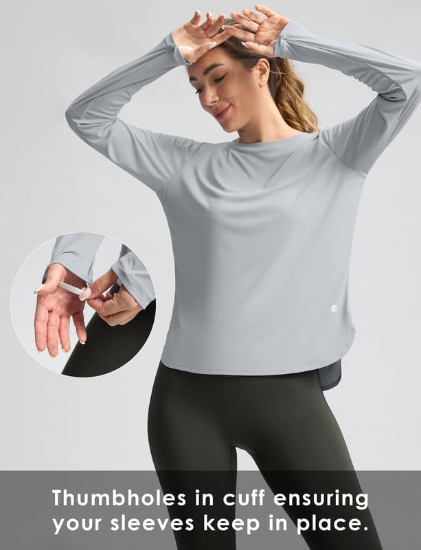 Women's Sun Shirts UPF 50+ Long Sleeve UV Protection Shirt Lightweight Quick Dry Workout Hiking Tops for Women