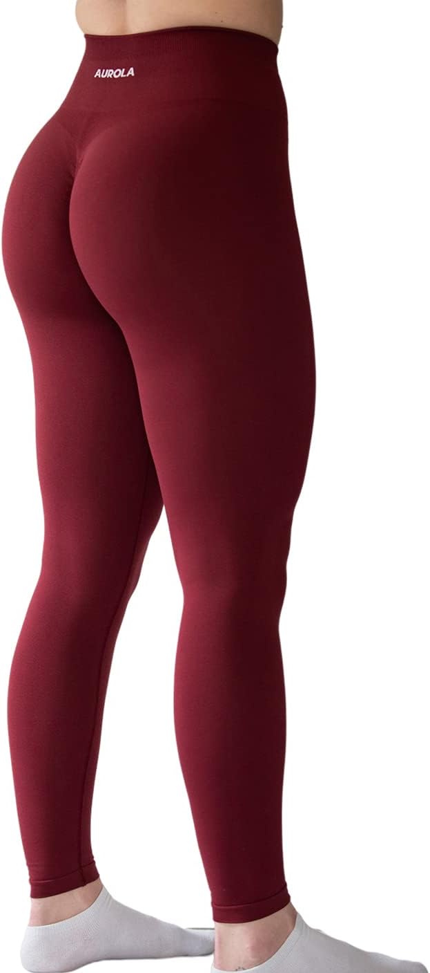 AUROLA Workout Leggings for Women Seamless Scrunch Tights Tummy Control Gym Fitness Girl Sport Active Yoga Pants