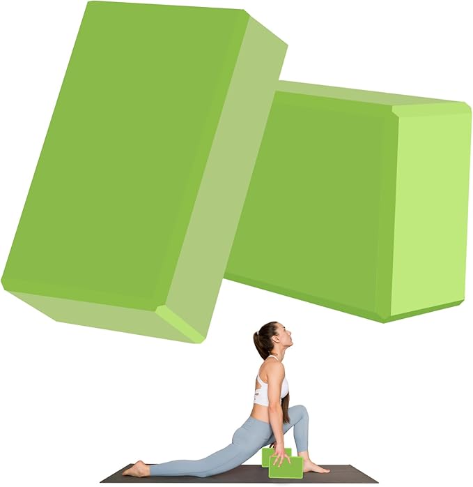 9"x6"x3" Yoga Blocks, Soft Non-Slip Surface Premium Foam Blocks, Supportive, Lightweight, Odor Resistant, Yoga Accessories for Pilates Meditation General Fitness Stretching Toning