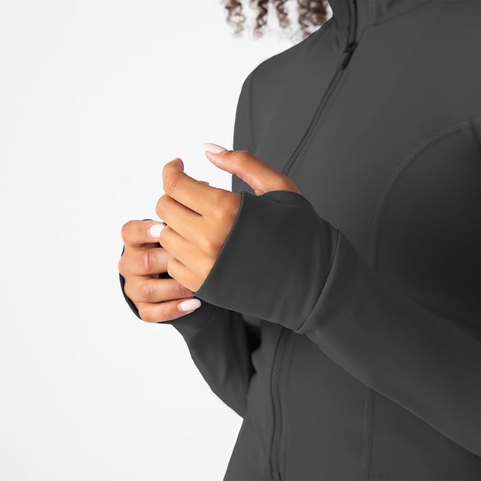 YITTY Active Women's Ultraluxe Full Zip Jacket, Athleisure, 4-Way-Stretch, Thumbholes