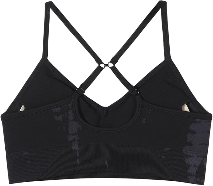 AUROLA Serpent Seamless Sports Bras for Women,Backless Padded Strappy Workout Gym Yoga Crop Tops