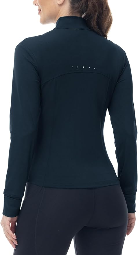BGOWATU Women's Workout Athletic Jacket Full Zip Running Jackets Gym Yoga Track Tops with Pockets Thumb Hole