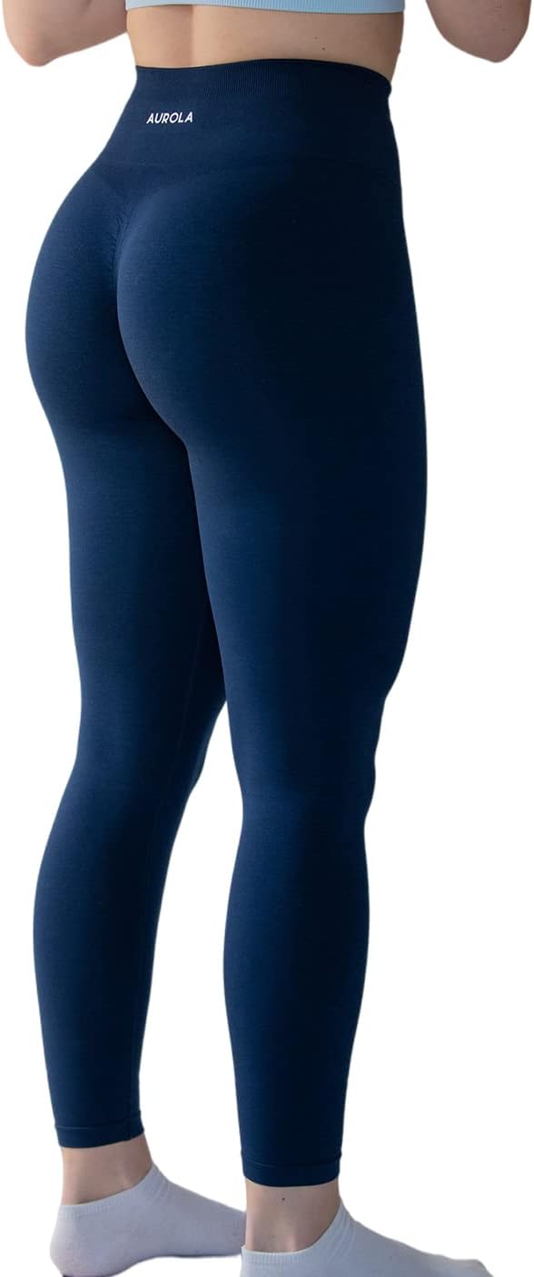 AUROLA Workout Leggings for Women Seamless Scrunch Tights Tummy Control Gym Fitness Girl Sport Active Yoga Pants