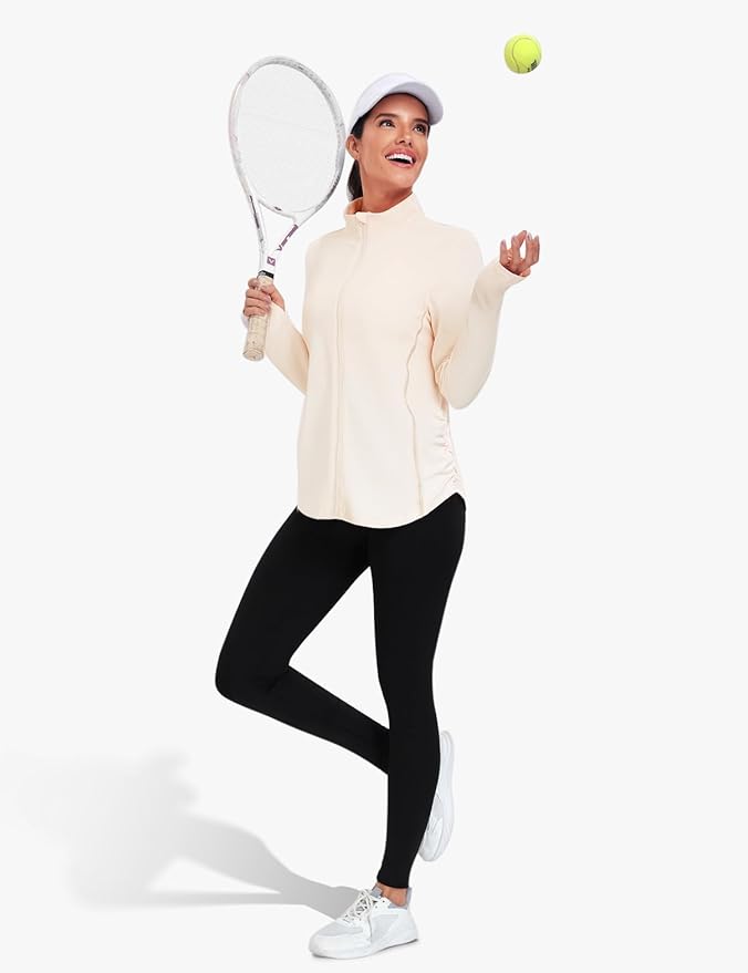 Vldnery Women's UPF 50+ Sun Protection Lightweight Jacket Zip Up Long Sleeve Sun Shirt for Women with Thumb Hole Hiking