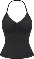 YEOREO SoftHue Impact Longline Strappy Top Women's Halter Workout Tank Tops Backless Gym Longline with Adjustable Strap