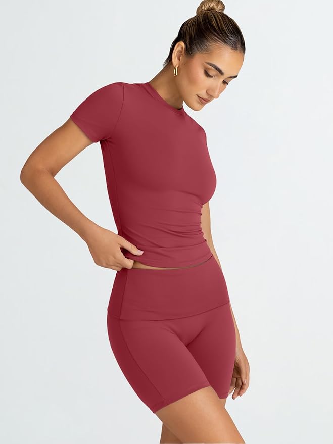 Trendy Queen 2 Piece Summer Cute Workout Sets Gym Short Set Pilates Yoga Outfits Going Out Spring Athletic Comfy Active Wear